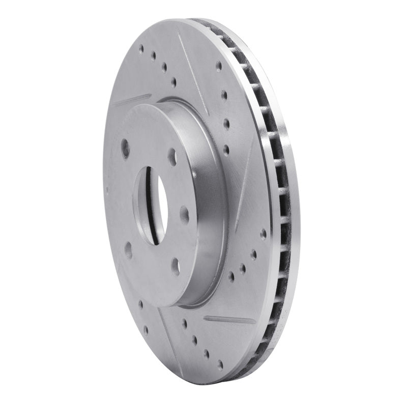 R1 Concepts R1 04-10 Chevrolet Epica (Mexico) Front Right Drilled & Slotted Silver Brake Rotor