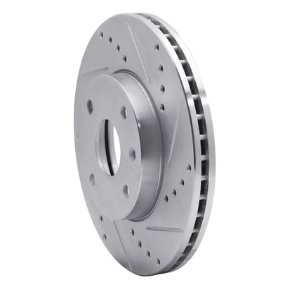 R1 Concepts R1 04-10 Chevrolet Epica (Mexico) Front Right Drilled & Slotted Silver Brake Rotor