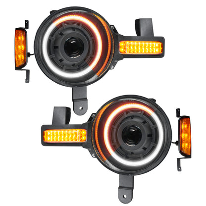 ORACLE Lighting Oracle 2021+ Ford Bronco Oculus Bi-LED Projector Headlights - Amber/White Switchback