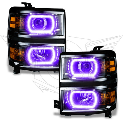 ORACLE Lighting Oracle Chevrolet Silverado 14-15 Halo Kit Projector Style - ColorSHIFT