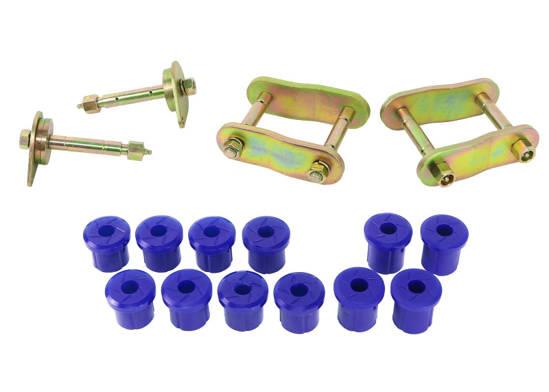 SuperPro 07+ Toyota Land Cruiser Greaseable Leaf Spring and Shackle Bushing Kit- (Rear)