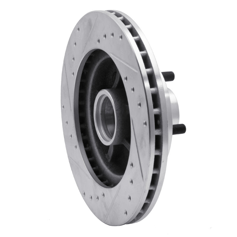 R1 Concepts R1 1988-1991 Chevrolet C1500 Front Right Drilled & Slotted Silver Brake Rotor