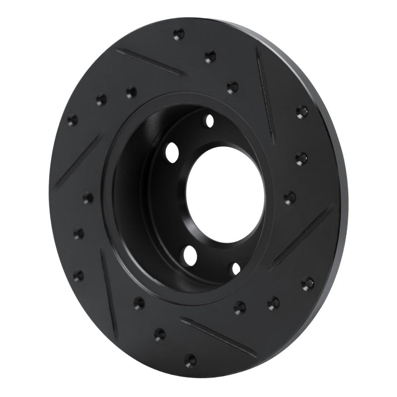 R1 Concepts R1 66-92 Bertone X-1/9 Rear Left Front Left Drilled & Slotted Black Brake Rotor