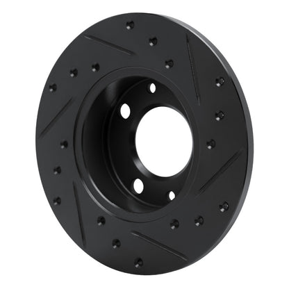 R1 Concepts R1 66-92 Bertone X-1/9 Rear Left Front Left Drilled & Slotted Black Brake Rotor