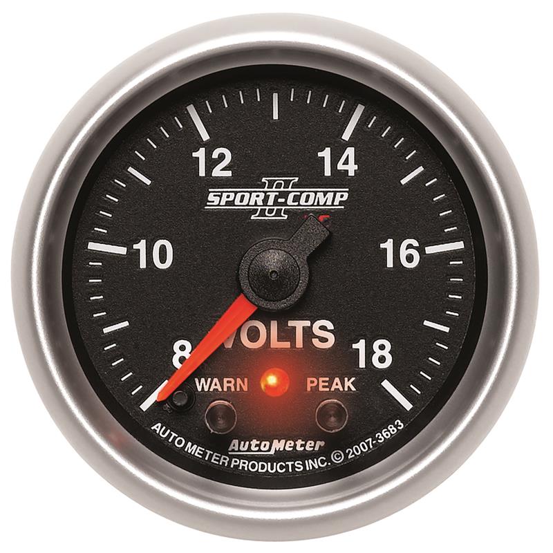 Autometer Sport-Comp II 2-1/16in Digital Voltmeter Gauge - 18V