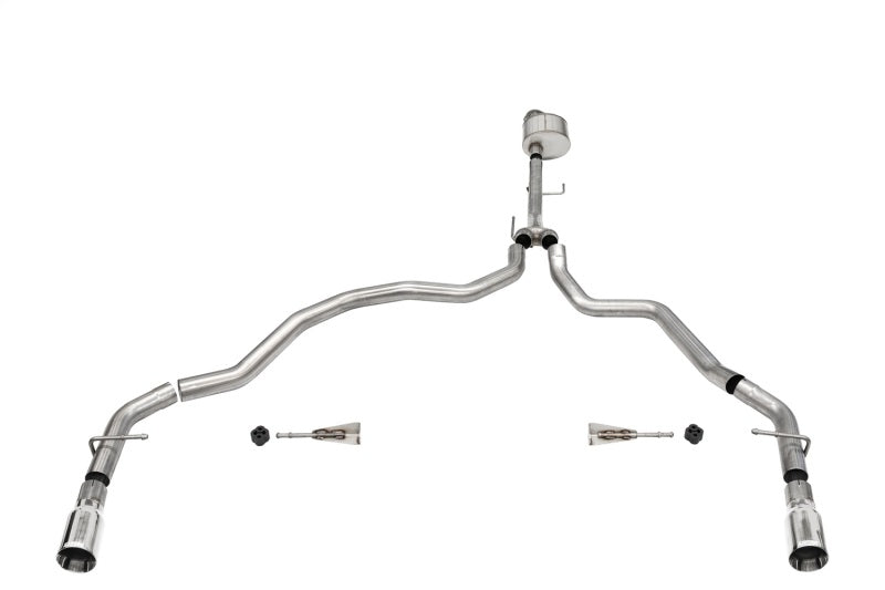 CORSA Performance Corsa 2021-2025 Ford F-150 Regular Cab/6.5in Bed 5.0L V8 Xtreme Cat-Back Dual Rear Exit-Polished