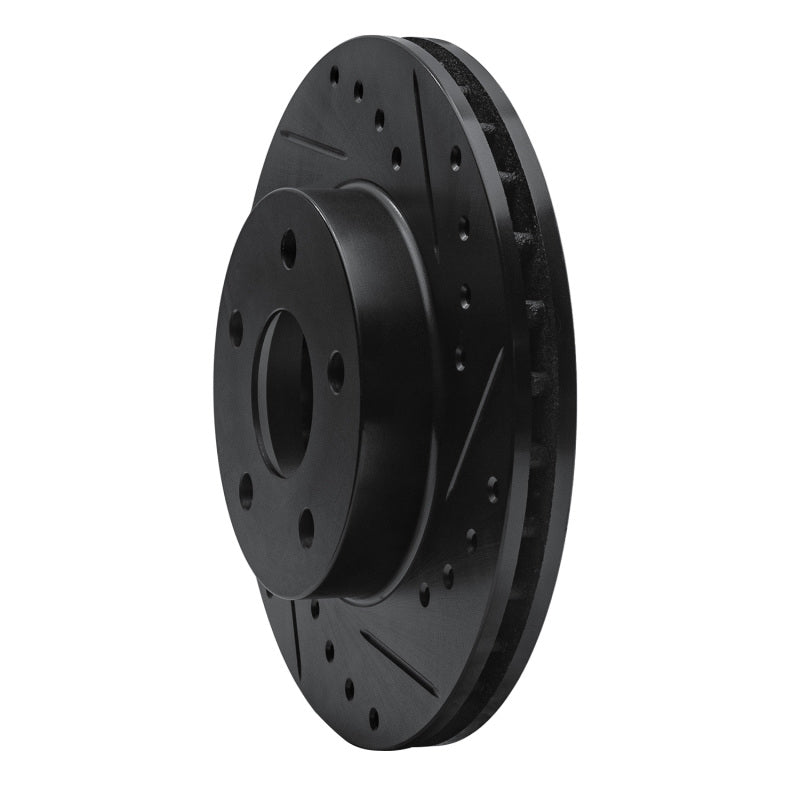 R1 Concepts R1 80-89 Buick CENTURY Front Right Drilled & Slotted Black Brake Rotor