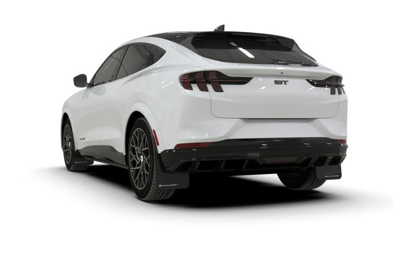 Rally Armor 21-26 Ford Mustang Mach-E/GT/Rally Black UR Mud Flap w/Metallic Black Logo
