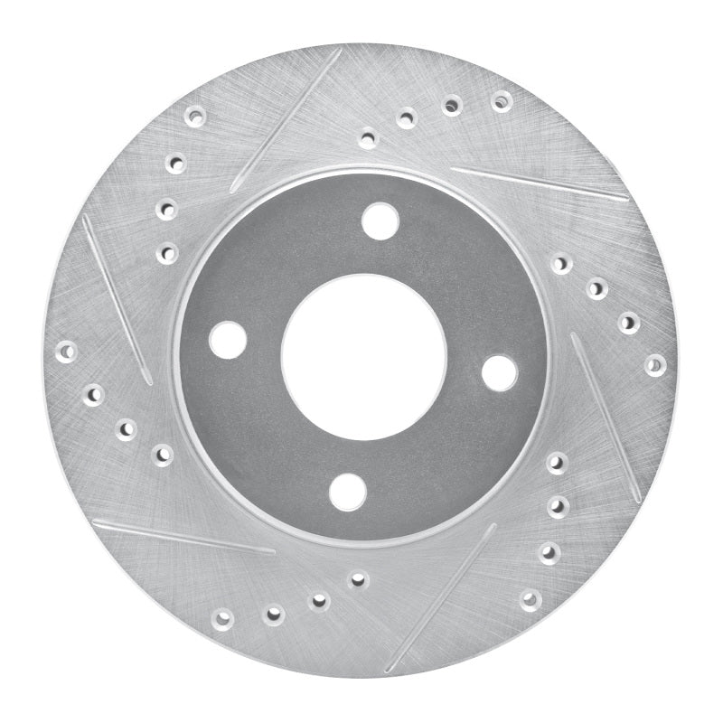 R1 Concepts R1 95-04 Ford CONTOUR Front Left Drilled & Slotted Silver Brake Rotor