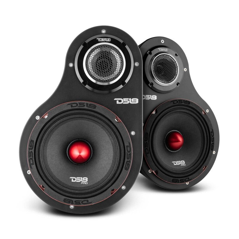 DS18 6.5in 2-Way Speaker Pods Fits 2x 6.5in Speakers 2x 3.78in Tweeters Speakers Not Included