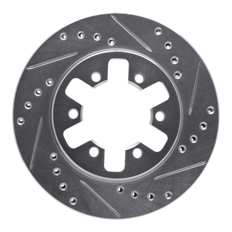 R1 Concepts R1 85-97 Nissan D21 Pickup RWD (4 Cyl Excl HD) Front Right Drill & Slot Silver Brake Rotor
