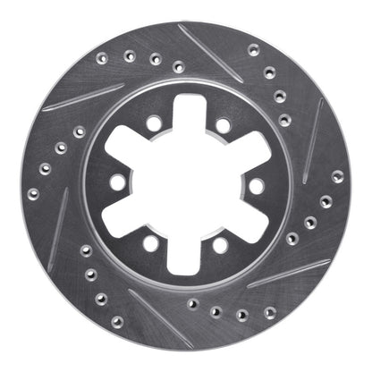 R1 Concepts R1 85-97 Nissan D21 Pickup RWD (4 Cyl Excl HD) Front Right Drill & Slot Silver Brake Rotor