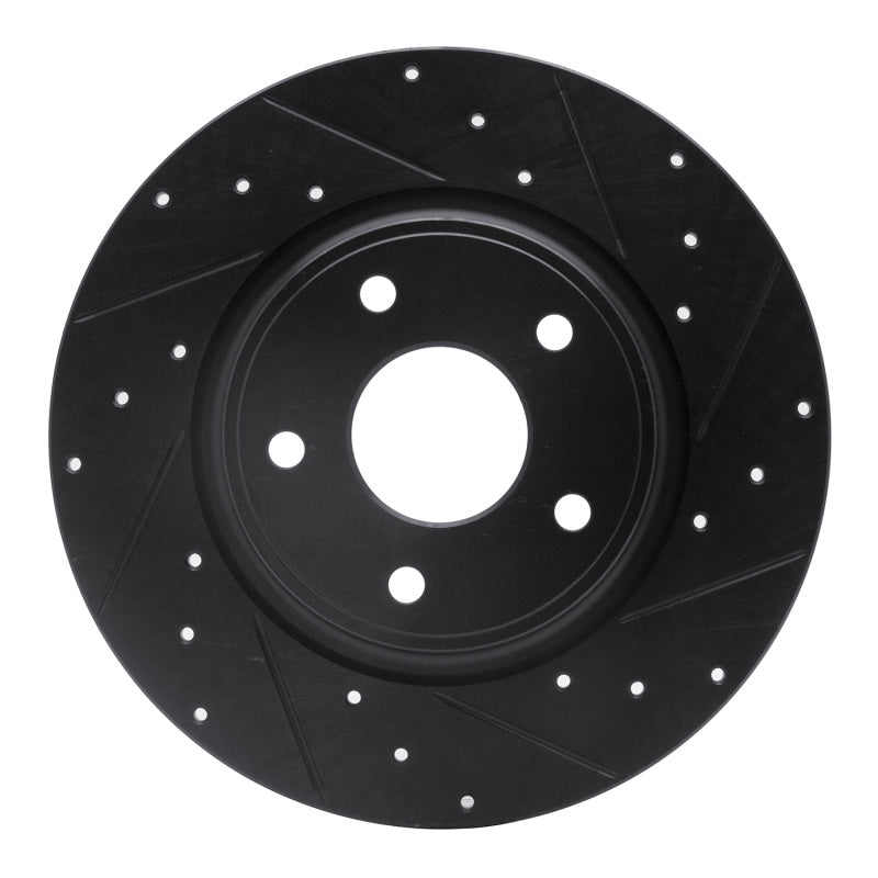 R1 Concepts R1 12-20 Chrysler Town & Country Rear Right Drilled & Slotted Black Brake Rotor
