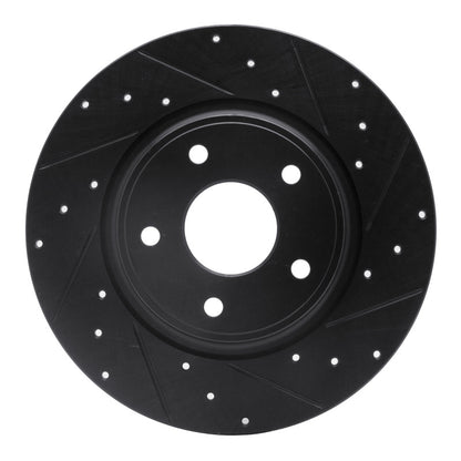 R1 Concepts R1 12-20 Chrysler Town & Country Rear Right Drilled & Slotted Black Brake Rotor