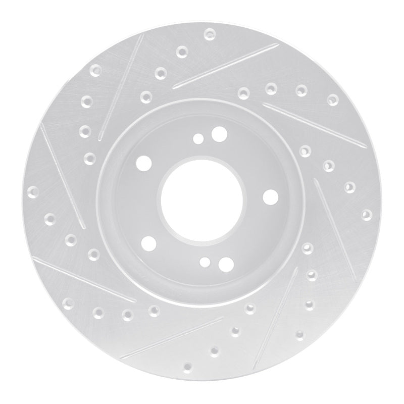 R1 Concepts R1 90-97 Infiniti Q45 Front Right Drilled & Slotted Silver Brake Rotor