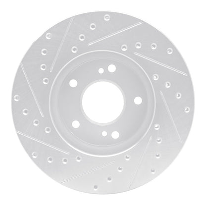 R1 Concepts R1 90-97 Infiniti Q45 Front Right Drilled & Slotted Silver Brake Rotor