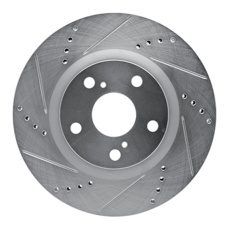 R1 Concepts R1 06-11 Dodge H100 (Mexico) Front Left Drilled & Slotted Silver Brake Rotor