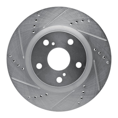R1 Concepts R1 06-11 Dodge H100 (Mexico) Front Left Drilled & Slotted Silver Brake Rotor