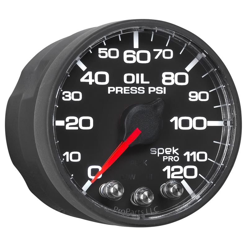 Autometer Spek-Pro 52.4mm 0-120 PSI Digital Stepper Motor Oil Pressure Gauge