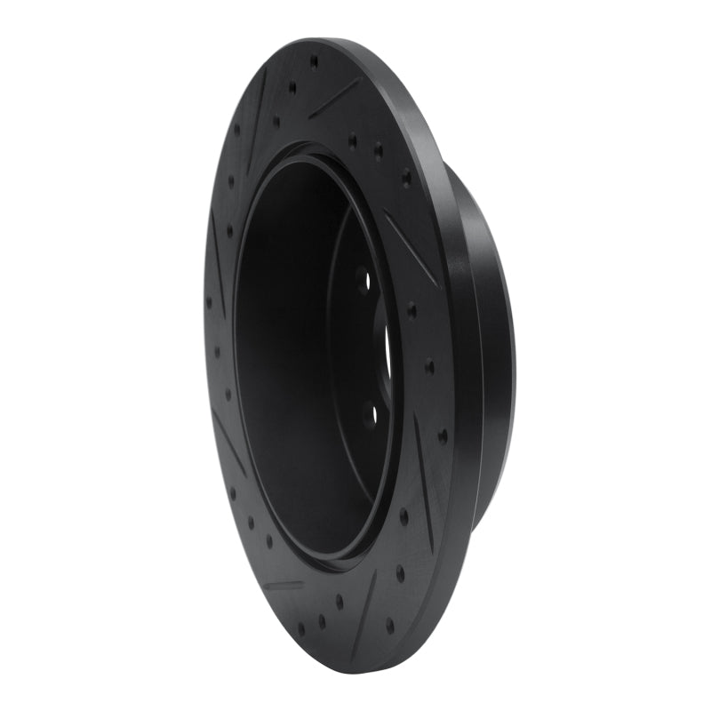 R1 Concepts R1 91-95 Ford Crown Victoria Rear Right Drilled & Slotted Black Brake Rotor