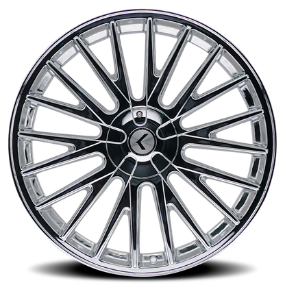Kraze Wheels Kraze KR185 Double Down 20x8.5 / 5x112/120 BP / 38mm Offset / 73mm Hub Chrome Wheel