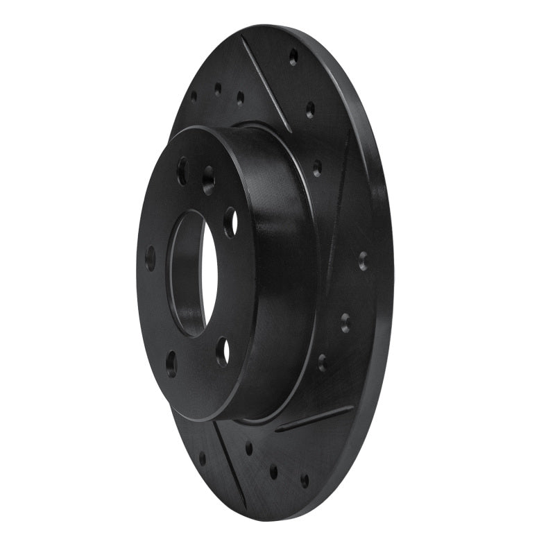 R1 Concepts R1 02-08 Chevrolet ASTRA (Mexico) Rear Right Drilled & Slotted Black Brake Rotor
