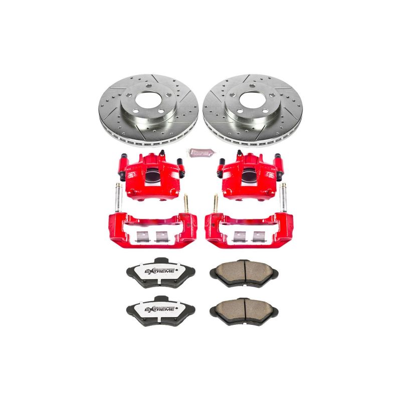 PowerStop Power Stop 94-98 Ford Mustang Front Z26 Street Warrior Brake Kit w/Calipers