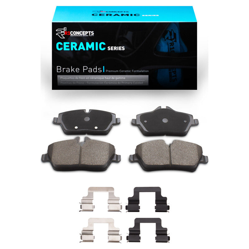R1 Concepts R1 06-24 BMW 120i (Mexico) Front Ceramic Pads & Hardware Kit