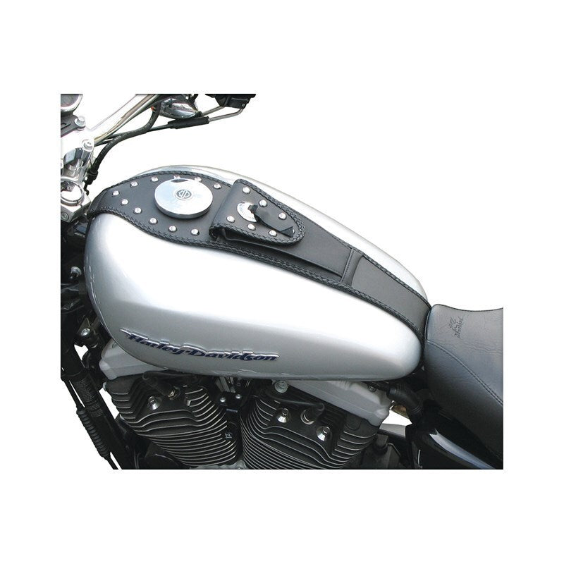 Mustang Motorcycle Mustang 04-21 Harley Sportster Tank Bib w/Studs - Black