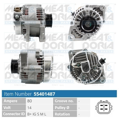 MEAT & DORIA MD55401487 Alternator