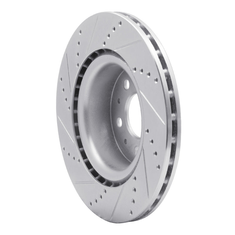 R1 Concepts R1 17-25 Tesla Model 3 Front Right Drilled & Slotted Silver Brake Rotor