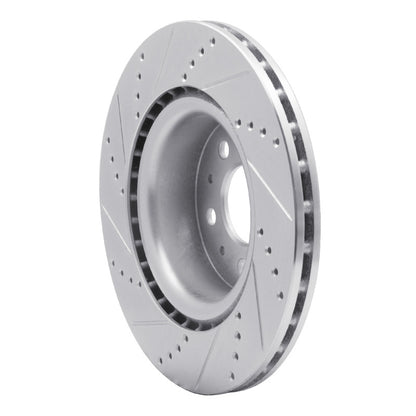 R1 Concepts R1 17-25 Tesla Model 3 Front Right Drilled & Slotted Silver Brake Rotor