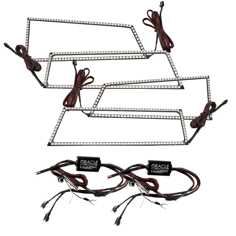 ORACLE Lighting Oracle Chevrolet Silverado 03-06 Square Halo Kit - ColorSHIFT w/o Controller
