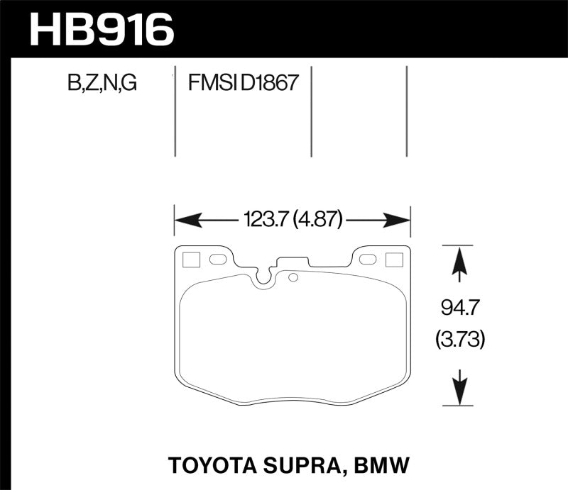 Hawk Performance Hawk 2020 Toyota Supra / 19-20 BMW Z4 DTC-60 Front Brake Pads