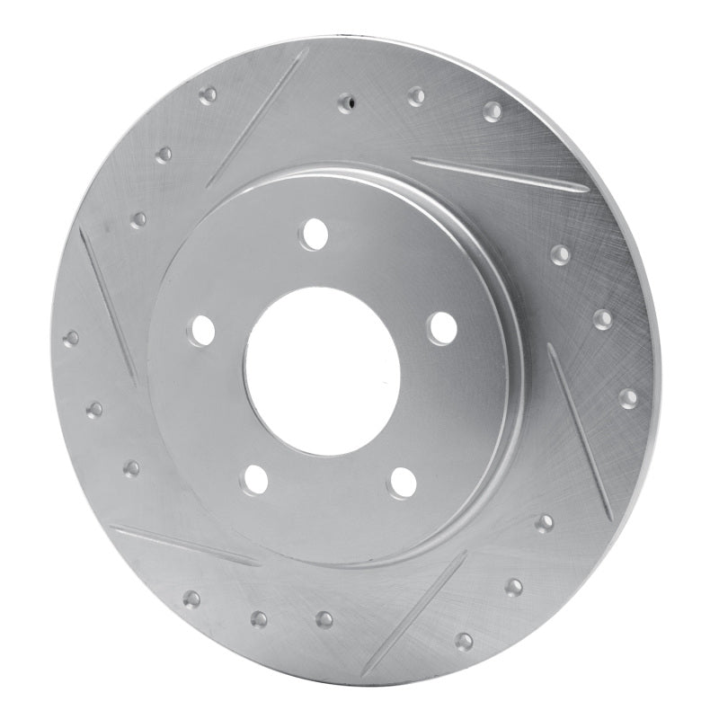 R1 Concepts R1 94-99 Buick Regal Rear Left Drilled & Slotted Silver Brake Rotor