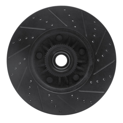 R1 Concepts R1 04-06 Ford E-150 Club Wagon Front Left Drilled & Slotted Black Brake Rotor