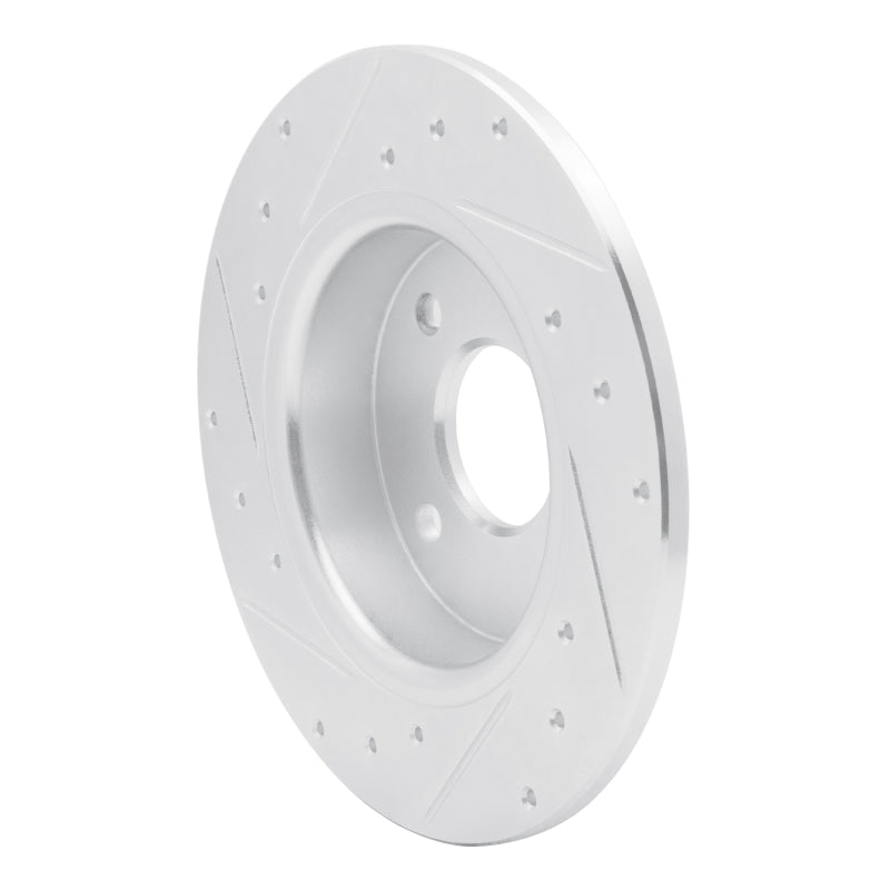 R1 Concepts R1 18-22 Ford Ecosport Rear Right Drilled & Slotted Silver Brake Rotor