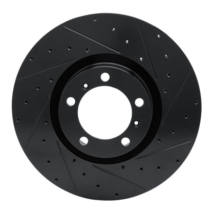 R1 Concepts R1 10-24 Audi RS e-Tron GT Right Front Drilled & Slotted Black Brake Rotor