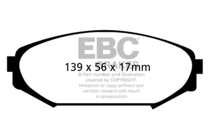EBC 00-02 Acura MDX 3.5 Yellowstuff Front Brake Pads