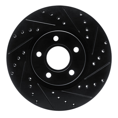 R1 Concepts R1 04-19 Ford C-MAX Front Right Drilled & Slotted Black Brake Rotor