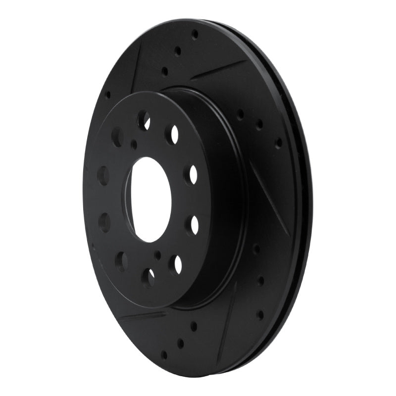 R1 Concepts R1 91-95 Toyota MR2 Rear Left Drilled & Slotted Black Brake Rotor