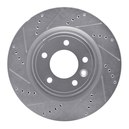 R1 Concepts R1 18-20 Land Rover Discovery Rear Left Drilled & Slotted Silver Brake Rotor