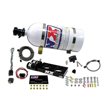 Nitrous Express 05-10 Ford Mustang 4.6L 3 Valve Nitrous Plate Kit (50-150HP) w/10lb Bottle