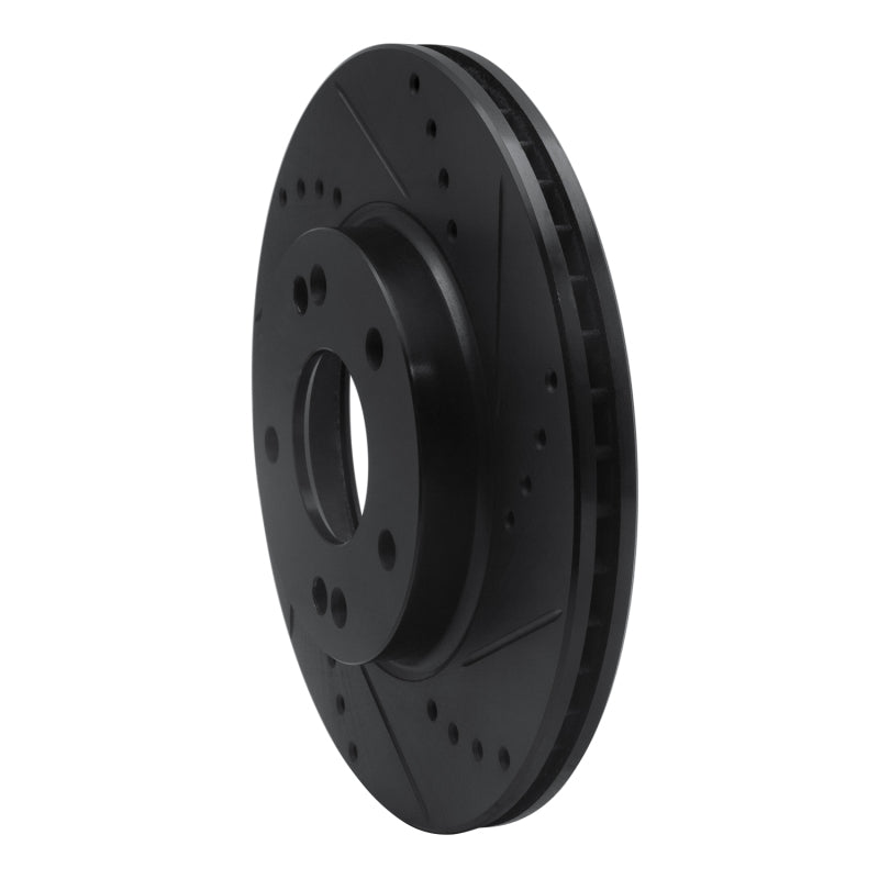 R1 Concepts R1 17-22 Hyundai Ioniq Front Right Drilled & Slotted Black Brake Rotor