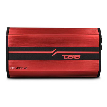 DS18 4-Channel SXE Amplifier Class D 2x 750/4ohm Bridge 4 x 430/2ohm 4 x 275/4ohm Watts RMS- Red