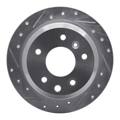 R1 Concepts R1 86-89 Jaguar XJ6 Rear Left Drilled & Slotted Silver Brake Rotor
