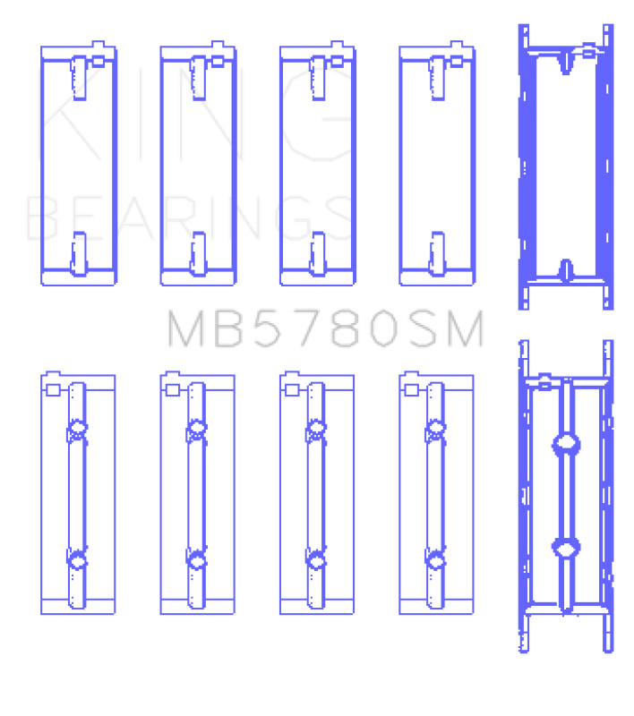 King Engine Bearings BMW N47 D20 A/B/C/D / N47 C20 A Main Bearing Set (Size 0.75)