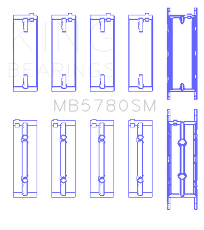 King Engine Bearings BMW N47 D20 A/B/C/D / N47 C20 A Main Bearing Set (Size 0.75)