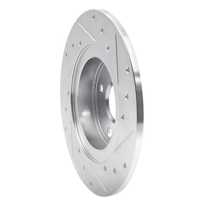 R1 Concepts R1 87-89 Toyota MR2 Rear Left Drilled & Slotted Silver Brake Rotor