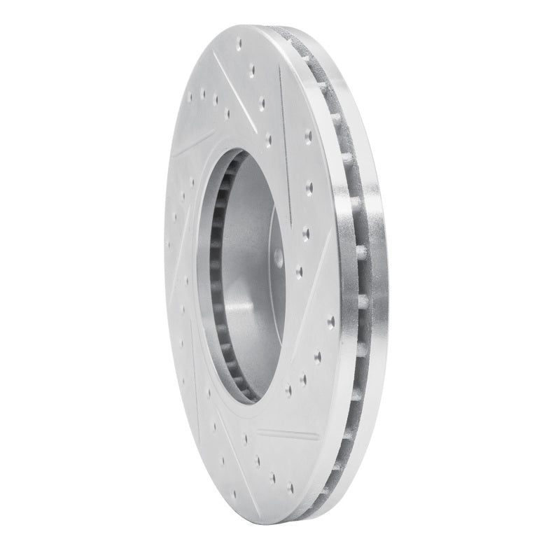 R1 Concepts R1 87-89 Nissan 300ZX Turbo Front Left Drilled & Slotted Silver Brake Rotor
